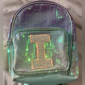 Justice letter “I” mini book bag